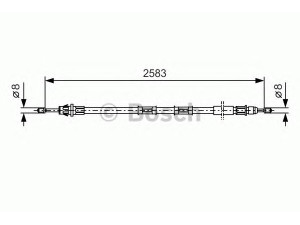 BOSCH 1 987 477 762 trosas, stovėjimo stabdys 
 Stabdžių sistema -> Valdymo svirtys/trosai
10405685, 10405685