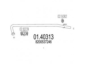 MTS 01.40313 išleidimo kolektorius 
 Išmetimo sistema -> Išmetimo vamzdžiai
8200537246