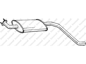 BOSAL 115-635 vidurinis duslintuvas 
 Išmetimo sistema -> Duslintuvas
GEX-33473, GEX-33567, WCE-033567