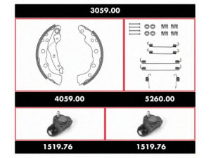 REMSA 3059.00 stabdžių rinkinys, būgniniai stabdžiai 
 Stabdžių sistema -> Būgninis stabdys -> Stabdžių remonto rinkinys