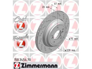 ZIMMERMANN 150.3454.70 stabdžių diskas 
 Stabdžių sistema -> Diskinis stabdys -> Stabdžių diskas
3421 2 282 304