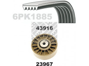 MAPCO 23916 V formos rumbuotas diržas, komplektas 
 Techninės priežiūros dalys -> Techninės priežiūros intervalai