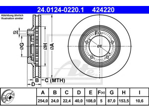 ATE 24.0124-0220.1 stabdžių diskas 
 Dviratė transporto priemonės -> Stabdžių sistema -> Stabdžių diskai / priedai
58129-4A000