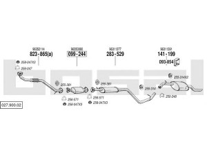 BOSAL 027.900.02 išmetimo sistema 
 Išmetimo sistema -> Išmetimo sistema, visa