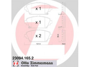 ZIMMERMANN 23094.165.2 stabdžių trinkelių rinkinys, diskinis stabdys 
 Techninės priežiūros dalys -> Papildomas remontas
45022S1AE02, 45022S1AE50, 45022S1AE51