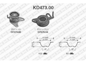 SNR KD473.00 paskirstymo diržo komplektas 
 Techninės priežiūros dalys -> Papildomas remontas
MD050125, MD050135