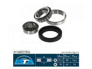 BTA H1M001BTA rato guolio komplektas 
 Ašies montavimas/vairavimo mechanizmas/ratai -> Rato stebulė/montavimas -> Rato guolis
201 330 0251*