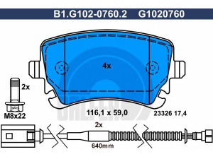 GALFER B1.G102-0760.2 stabdžių trinkelių rinkinys, diskinis stabdys 
 Techninės priežiūros dalys -> Papildomas remontas
3D0 698 451, 3D0 698 451 A