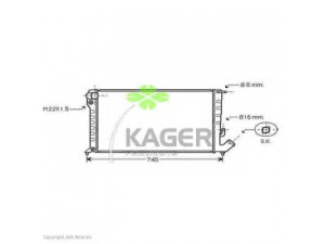 KAGER 31-0190 radiatorius, variklio aušinimas 
 Aušinimo sistema -> Radiatorius/alyvos aušintuvas -> Radiatorius/dalys
133055