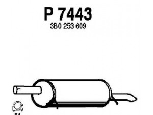 FENNO P7443 galinis duslintuvas 
 Išmetimo sistema -> Duslintuvas
3B0253609, 3B0253609R