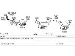 MTS C110247003975 išmetimo sistema 
 Išmetimo sistema -> Išmetimo sistema, visa