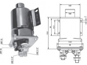 MAGNETI MARELLI 940113050340 solenoidinis jungiklis, starteris