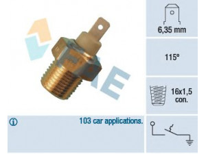 FAE 35070 temperatūros jungiklis, aušinimo skysčio įspėjimo lemputė 
 Aušinimo sistema -> Siuntimo blokas, aušinimo skysčio temperatūra
4141538, 4149117, 4163888, 4169122