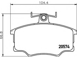 HELLA 8DB 355 006-021 stabdžių trinkelių rinkinys, diskinis stabdys 
 Techninės priežiūros dalys -> Papildomas remontas
321698151A, 413698151C, 431698151C