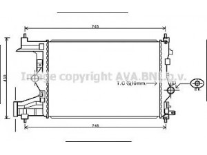 AVA QUALITY COOLING OL2485 radiatorius, variklio aušinimas 
 Aušinimo sistema -> Radiatorius/alyvos aušintuvas -> Radiatorius/dalys
1300302, 13267656, 13267656
