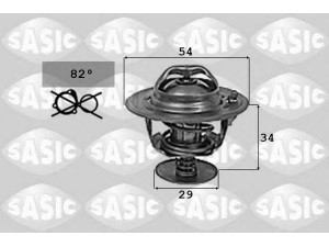 SASIC 9000743 termostatas, aušinimo skystis 
 Aušinimo sistema -> Termostatas/tarpiklis -> Thermostat
061121113