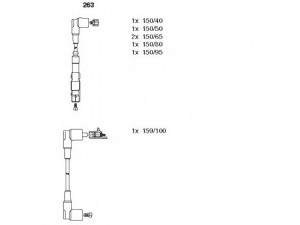 BREMI 263 uždegimo laido komplektas 
 Kibirkšties / kaitinamasis uždegimas -> Uždegimo laidai/jungtys
A 102 150 53 18, A 102 150 54 18