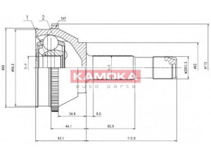 KAMOKA 6506 jungčių komplektas, kardaninis velenas 
 Ratų pavara -> Sujungimai/komplektas
9566722180