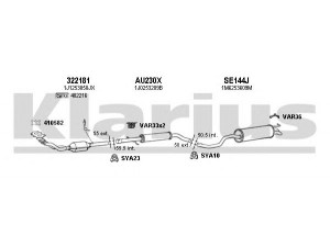 KLARIUS 790355U išmetimo sistema 
 Išmetimo sistema -> Išmetimo sistema, visa