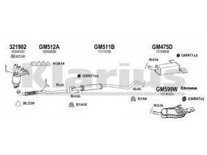 KLARIUS 391337U išmetimo sistema 
 Išmetimo sistema -> Išmetimo sistema, visa