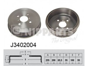 NIPPARTS J3402004 stabdžių būgnas 
 Stabdžių sistema -> Būgninis stabdys -> Stabdžių būgnas
42431-12130, 42431-20250
