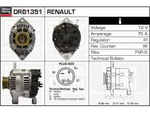 DELCO REMY DRB1351 kintamosios srovės generatorius 
 Elektros įranga -> Kint. sr. generatorius/dalys -> Kintamosios srovės generatorius
7700107124, 7700861496, 7701499604