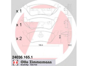 ZIMMERMANN 24036.165.1 stabdžių trinkelių rinkinys, diskinis stabdys 
 Techninės priežiūros dalys -> Papildomas remontas
05019805AA, 05071948AA, 5019805AA