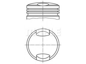 MAHLE ORIGINAL 081 30 00 stūmoklis 
 Variklis -> Cilindrai/stūmokliai
11 25 1 253 152, 11 25 1 253 154