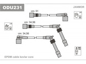 JANMOR ODU231 uždegimo laido komplektas 
 Kibirkšties / kaitinamasis uždegimas -> Uždegimo laidai/jungtys
1282121, 1282122, 1282123, 1282124