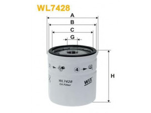 WIX FILTERS WL7428 alyvos filtras 
 Techninės priežiūros dalys -> Techninės priežiūros intervalai
5650343, 650104, 55352643, 93178952