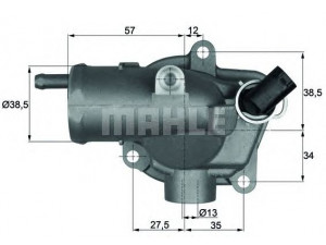 BEHR TI 27 92 termostatas, aušinimo skystis 
 Aušinimo sistema -> Termostatas/tarpiklis -> Thermostat
611 200 03 15, 611 200 05 15, 611 203 08 75