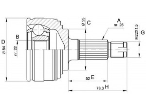 OPEN PARTS CVJ5294.10 jungčių komplektas, kardaninis velenas 
 Ratų pavara -> Sujungimai/komplektas
GCV1118, TFB000100