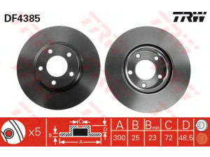 TRW DF4385 stabdžių diskas 
 Stabdžių sistema -> Diskinis stabdys -> Stabdžių diskas
BP6Y3325XA, BP6Y3325XB, BP6Y3325XD