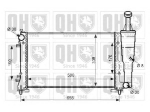 QUINTON HAZELL QER2388 radiatorius, variklio aušinimas 
 Aušinimo sistema -> Radiatorius/alyvos aušintuvas -> Radiatorius/dalys
46 834 075, 51 706 942, 46 834 075