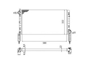 MAGNETI MARELLI 350213180003 radiatorius, variklio aušinimas 
 Aušinimo sistema -> Radiatorius/alyvos aušintuvas -> Radiatorius/dalys
46749000, 46803028