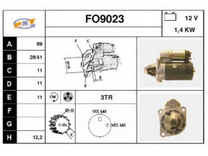 SNRA FO9023 starteris
92VB11000AA, 92VB11000AB, 92VB11000BA