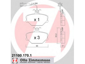 ZIMMERMANN 21100.170.1 stabdžių trinkelių rinkinys, diskinis stabdys 
 Techninės priežiūros dalys -> Papildomas remontas
5888781, 5892330, 793120, 794079