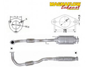 MAGNAFLOW 71607D katalizatoriaus keitiklis 
 Išmetimo sistema -> Katalizatoriaus keitiklis
52101251AC, 52128766AA