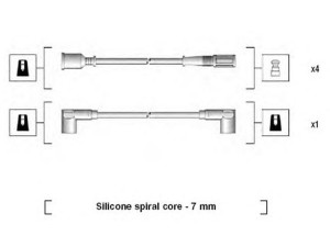MAGNETI MARELLI 941065040540 uždegimo laido komplektas 
 Kibirkšties / kaitinamasis uždegimas -> Uždegimo laidai/jungtys
