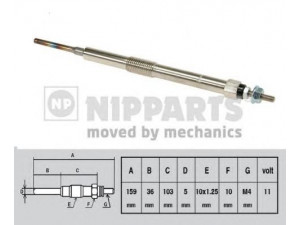 NIPPARTS J5712019 kaitinimo žvakė 
 Kibirkšties / kaitinamasis uždegimas -> Kaitinimo kaištis
19850-0W010