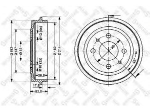 STELLOX 6025-2309-SX stabdžių būgnas 
 Stabdžių sistema -> Būgninis stabdys -> Stabdžių būgnas
07750119, 46819776, 7599325, 7750119