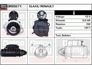 DELCO REMY DRS0271 starteris
7700047132, 7700061622, 7700066115