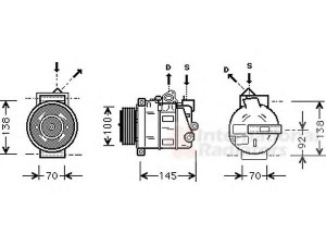 VAN WEZEL 3000K344 kompresorius, oro kondicionierius 
 Oro kondicionavimas -> Kompresorius/dalys
000 230 9111, 0002309111, 0012301311