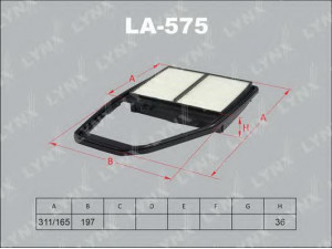 LYNXauto LA-575 oro filtras 
 Techninės priežiūros dalys -> Techninės priežiūros intervalai
17220-PLD-000, 17220-PLD-Y00, V9112-H034