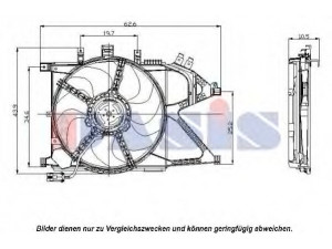 AKS DASIS 158021N ventiliatorius, radiatoriaus 
 Aušinimo sistema -> Oro aušinimas
1314442, 1314443, 1341331, 24445185