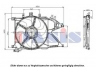 AKS DASIS 158021N ventiliatorius, radiatoriaus 
 Aušinimo sistema -> Oro aušinimas
1314442, 1314443, 1341331, 24445185