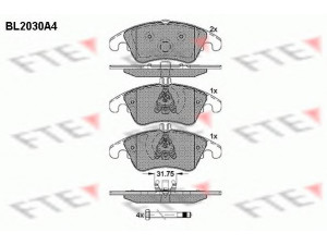 FTE BL2030A4 stabdžių trinkelių rinkinys, diskinis stabdys 
 Techninės priežiūros dalys -> Papildomas remontas
005 420 10 20, 005 420 13 20, 005 420 16 20