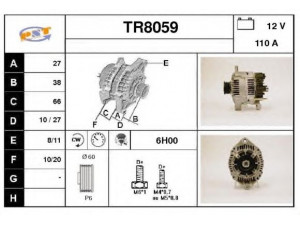 SNRA TR8059 kintamosios srovės generatorius
7700104210, 77001424597