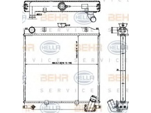 HELLA 8MK 376 700-821 radiatorius, variklio aušinimas
254 750 100 215