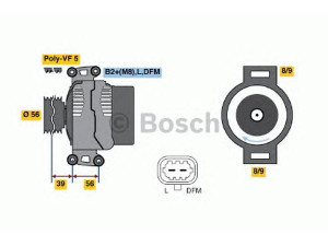 BOSCH 0 124 425 061 kintamosios srovės generatorius 
 Elektros įranga -> Kint. sr. generatorius/dalys -> Kintamosios srovės generatorius
13229989, 93190894, 93190894